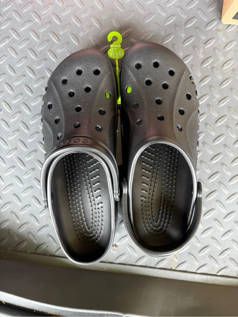 CROCS men’s Black Slip-Ons